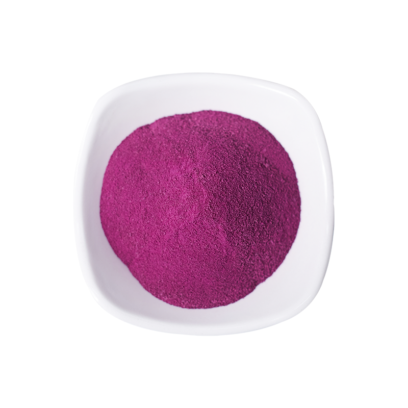 Kuivunut violetti bataattijauhe